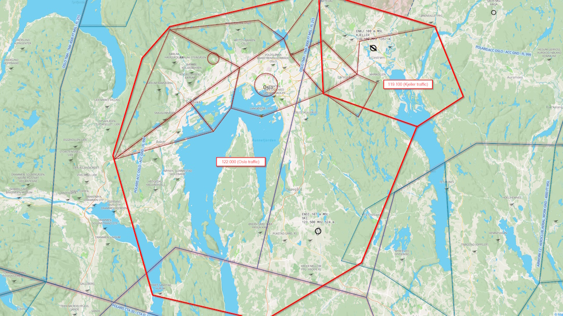 Radio- og transponderpåbudssone i luftrommet over Oslo, Akershus, Østfold og Buskerud