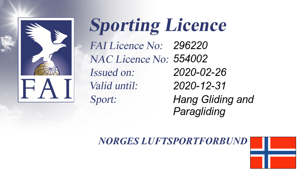 NLF / FAI sportslisens